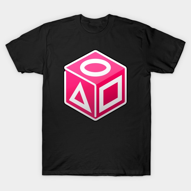 SQUID GAME - MINIMALIST ISOMETRIC CUBE DESIGN T-Shirt by kooldsignsflix@gmail.com